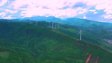 风电场风电站风力发电清洁能源视频的预览图